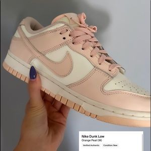 Orange pearl nike dunks size 7.5